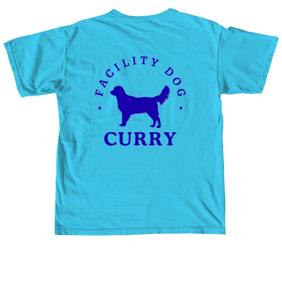Curry, a Lagoon Blue Comfort Colors Unisex Tee (back-view)