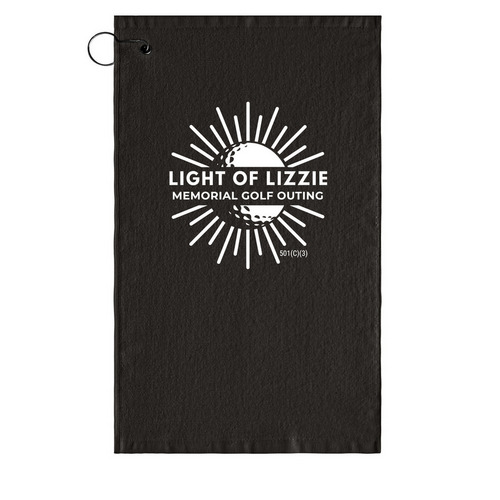 LoL Golf Outing Golf Towel, a Black Golf Towel
