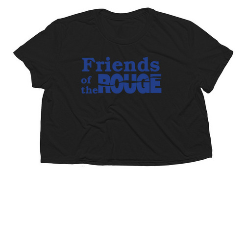 FOTR Watershed Map, a Black Women?s Flowy Cropped Tee