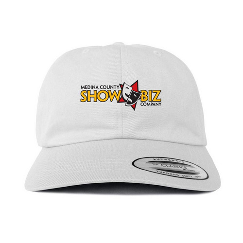 Medina County Show Biz White Hat, a White Printed Classic Baseball Cap