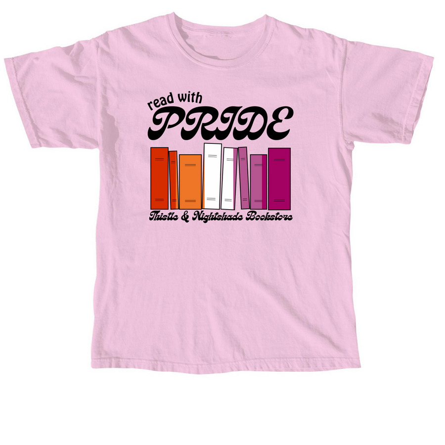 Read with Pride Lesbian Pride, a Blossom Comfort Colors Unisex Tee