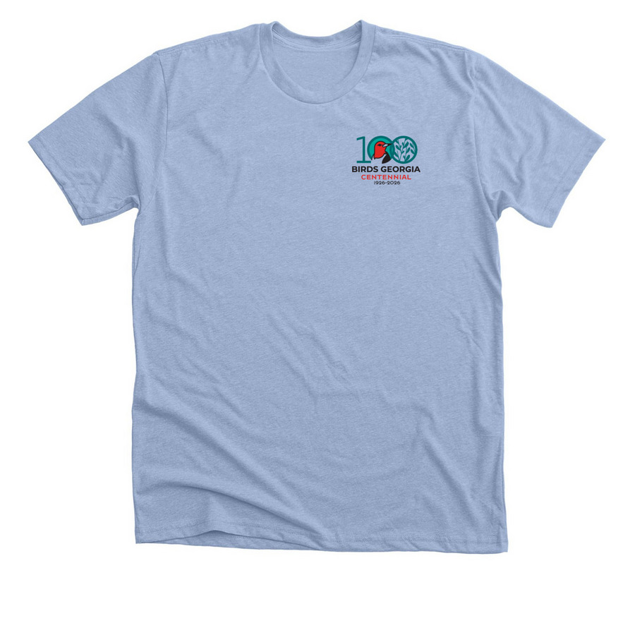 Georgia Bird Fest 2026 T-Shirt, a Heather Baby Blue Premium Unisex Tee