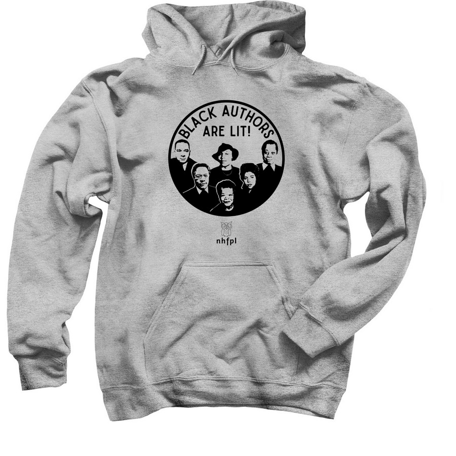 NHFPL Black Authors are Lit Sweatshirt, a Sport Grey Pullover Hoodie