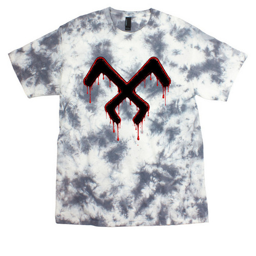 TIE DYE X Logo (XBRAND), a Grey Crystal Tie Dye Tee