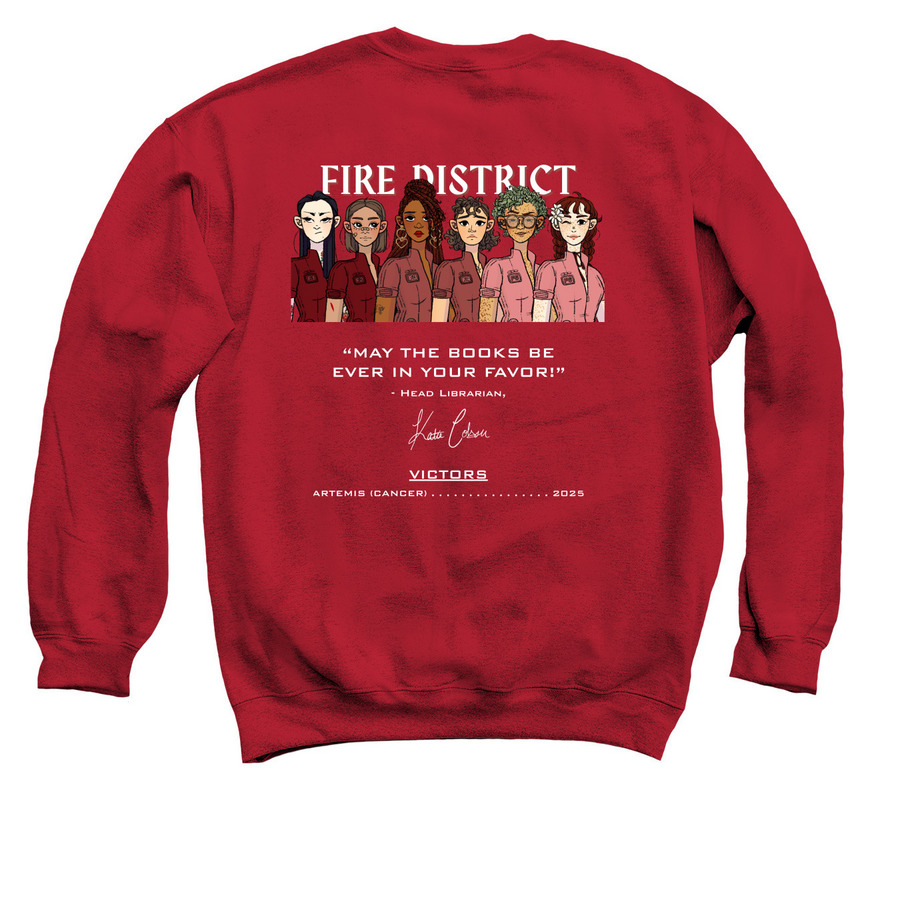 Fire District SotR 2026, a Cardinal Red Crewneck Sweatshirt (back-view)