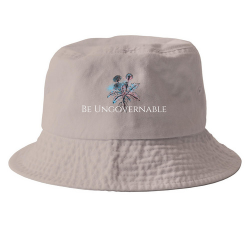 Hats - Splatter Flower, a Khaki Printed Bucket Hat