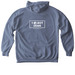 Shuck Extremism, a Blue Jean Comfort Colors Pullover Hoodie (back-view)