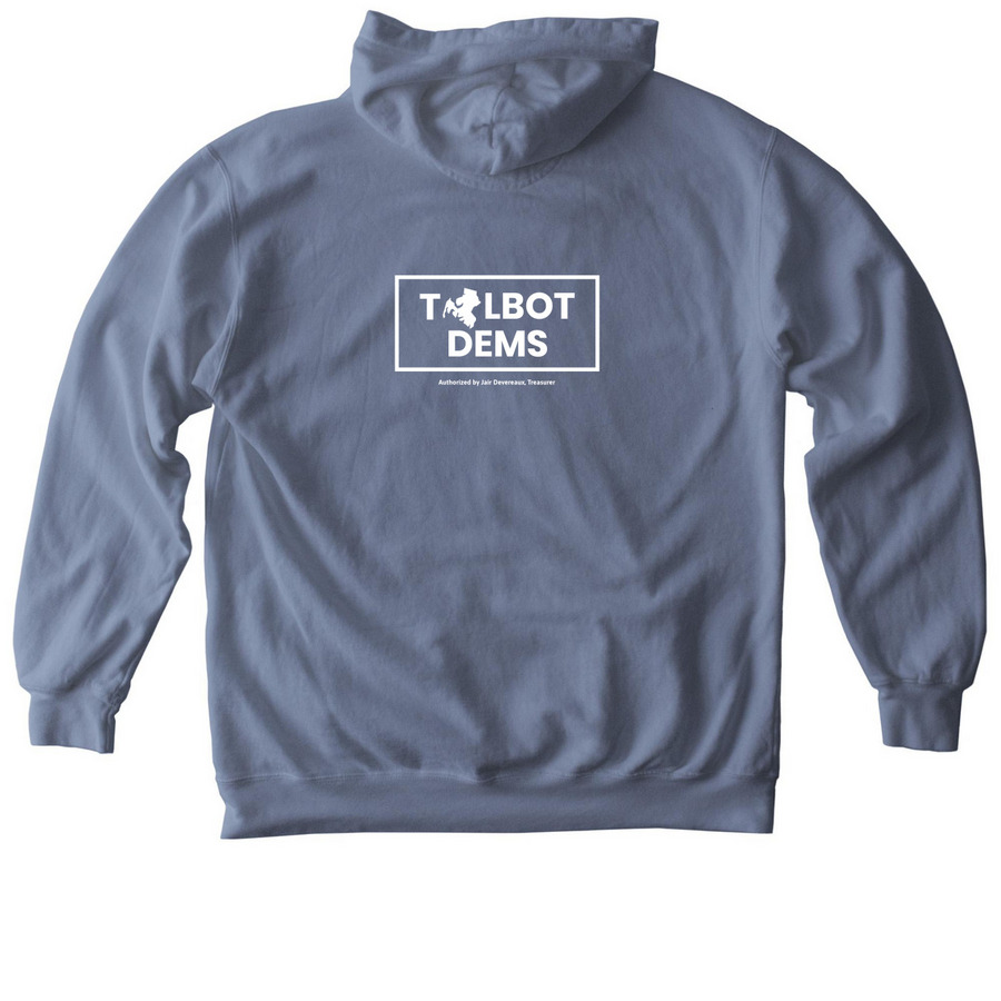 Shuck Extremism, a Blue Jean Comfort Colors Pullover Hoodie (back-view)