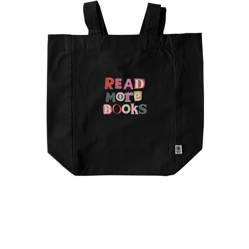 Read More Books Tote, a Black Recycled Cotton Tote Bag