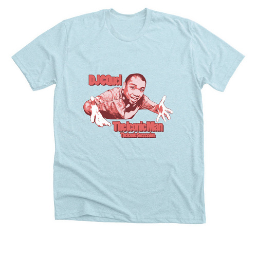 DJ CQuel, a Heather Ice Blue Premium Unisex Tee