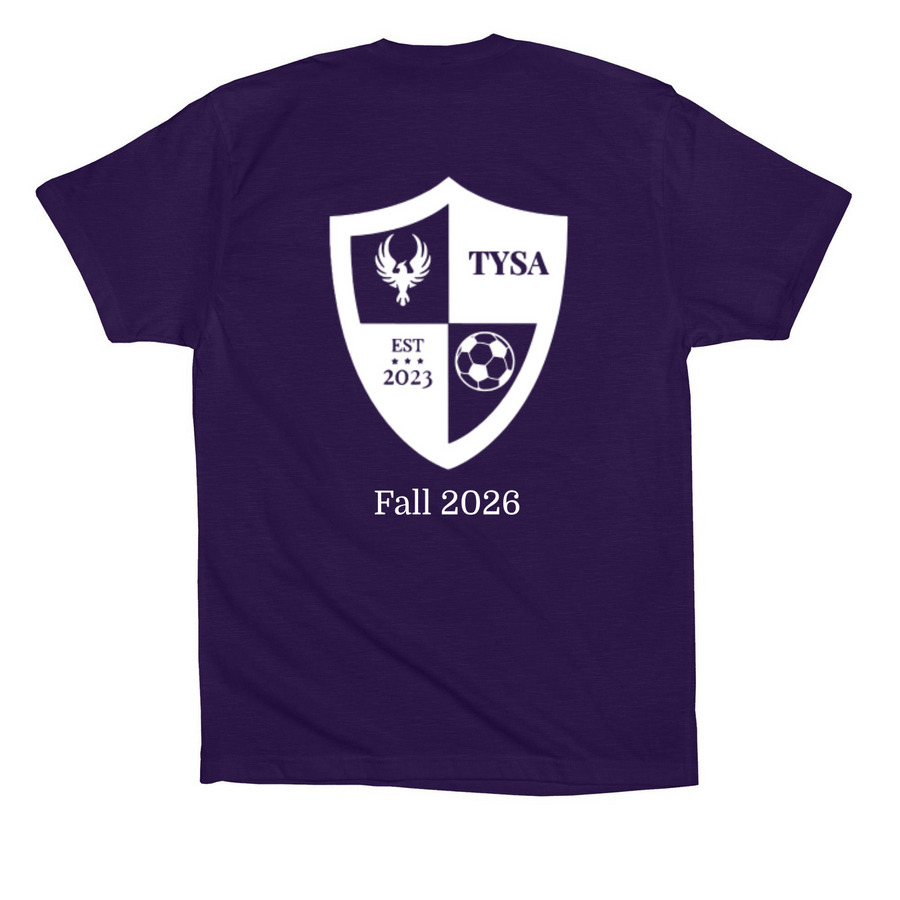 U14 Rayburn, a Team Purple Premium Cotton Tee (back-view)