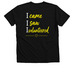 V-Neck i am GFWC, a Solid Black Blend Premium V-Neck Tee (back-view)