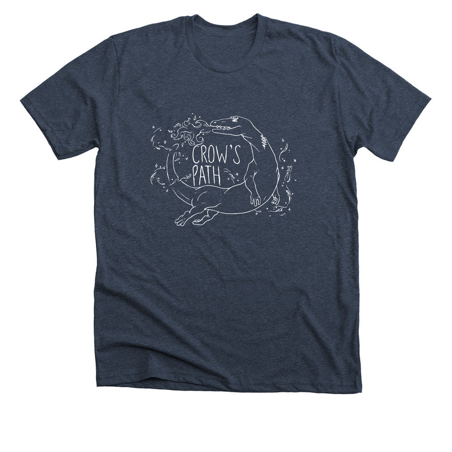 Soggy Ripneck Shirt, a Heather Midnight Navy Premium Unisex Tee