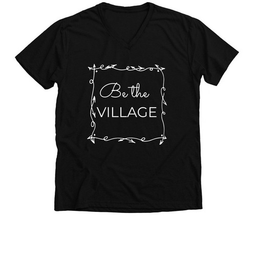 The BREW 2025/2026 Vine T-Shirt, a Solid Black Blend Premium V-Neck Tee