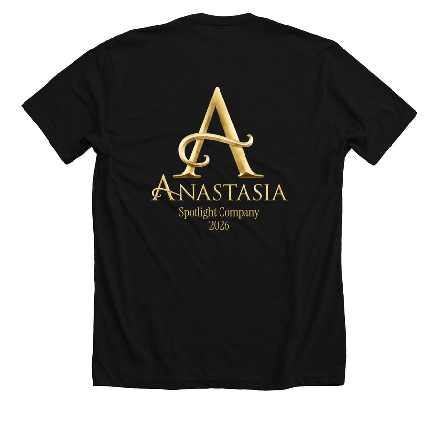 Anastasia Tees, a Solid Black Blend Premium Unisex Tee (back-view)