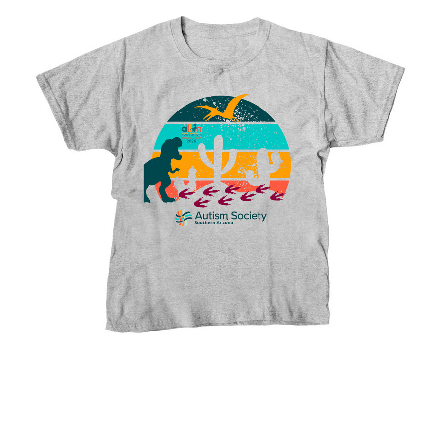 Dino Day & Walk 2026, a Sport Grey Youth Unisex Tee