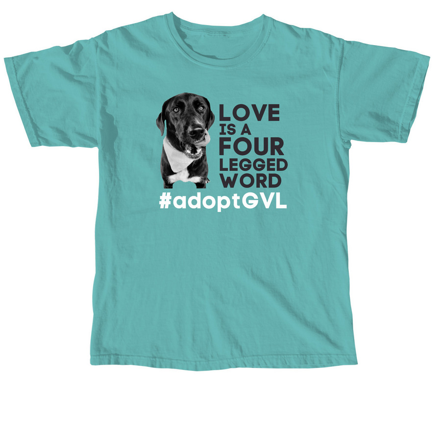 Love Is A Four Legged Word Paisley, a Seafoam Comfort Colors Unisex Tee
