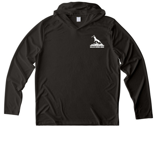 Dallas Diving Dogs 2026 Regionals, a Black UV Performance Long Sleeve Hoodie