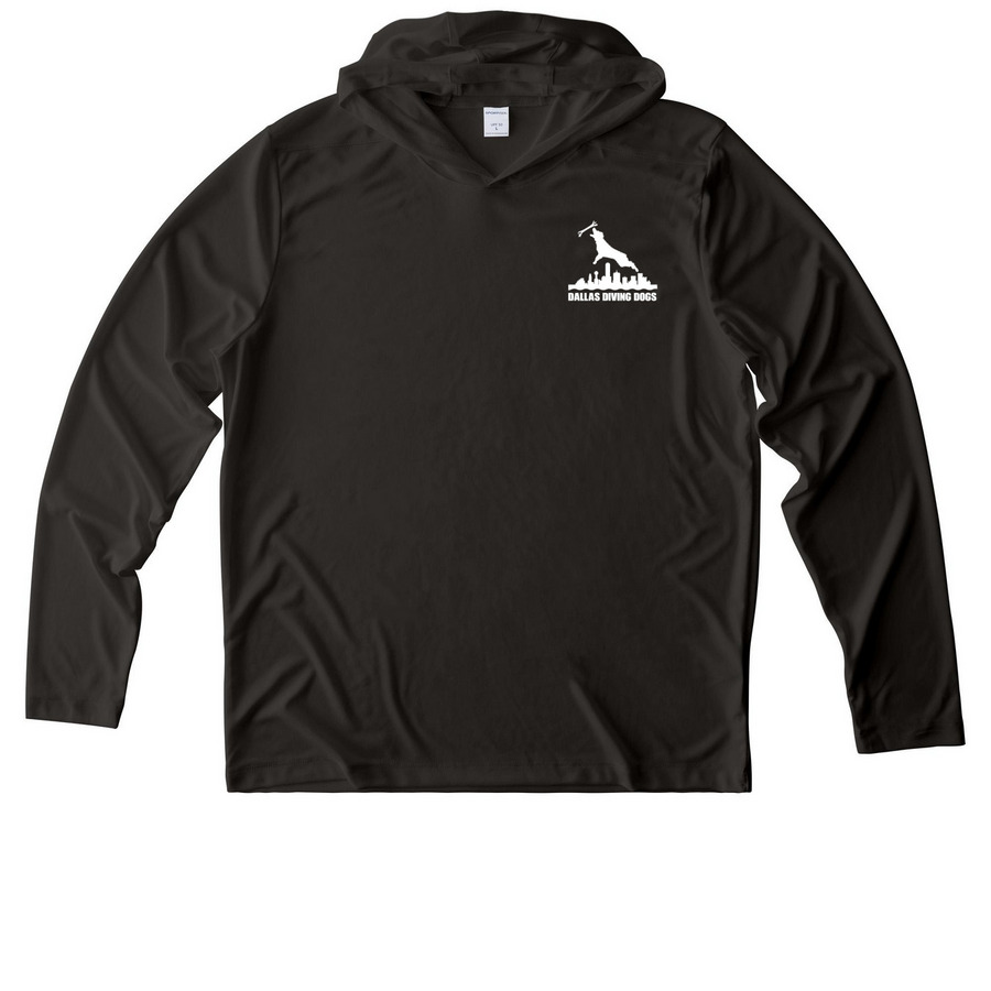 Dallas Diving Dogs 2026 Regionals, a Black UV Performance Long Sleeve Hoodie