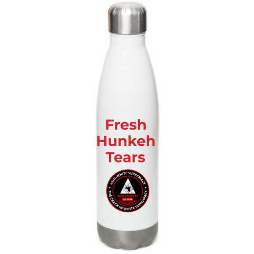 Hunkeh Tears, a White Stainless Steel Water Bottle