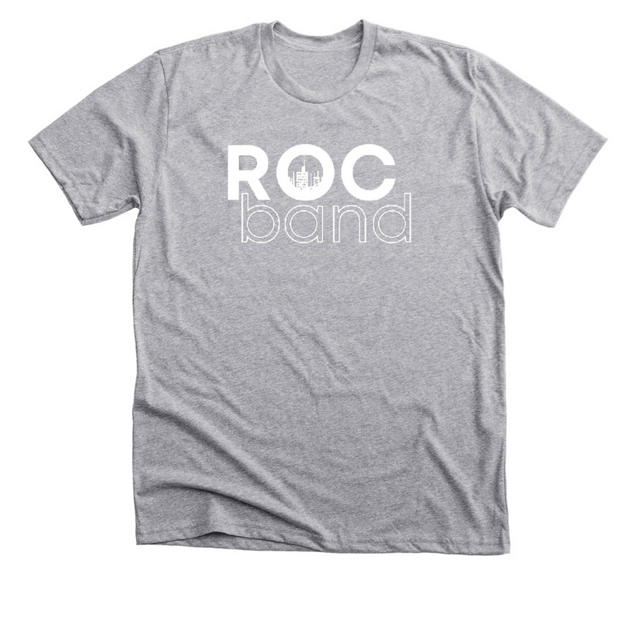 ROC band, a Athletic Heather Premium Unisex Tee