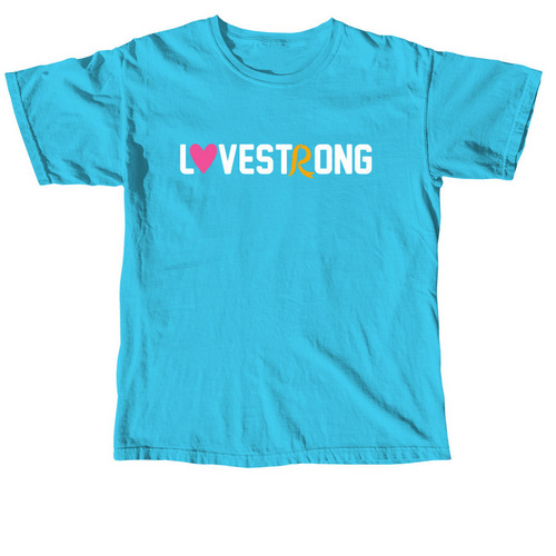 LOVESTRONG, a Lagoon Blue Comfort Colors Unisex Tee