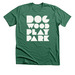 Cream Bold Dogwood Logo, a Heather Grass Green Premium Unisex Tee
