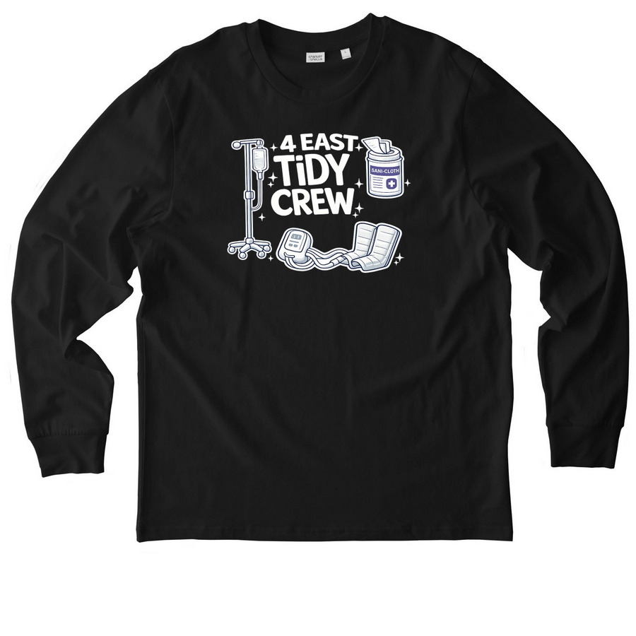 4E Tidy Crew, a Black Stanley/Stella Unisex Creator 2.0 Long Sleeve Tee