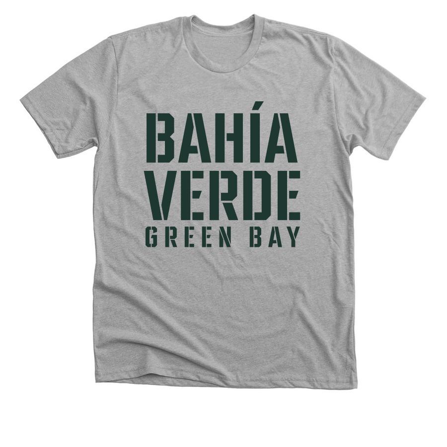 Bah?a Verde Green Bay Classic Green, a Athletic Heather Premium Unisex Tee
