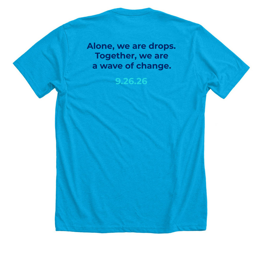 Washington DC Event Design, a Neon Blue Premium Unisex Tee (back-view)