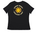Sunshine Squad | Adult & Youth Styles, a Black Women's Relaxed V-Neck Tee (back-view)