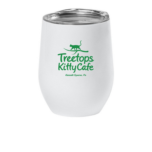 Treetops Wine Tumbler, a White Insulated Wine Cup