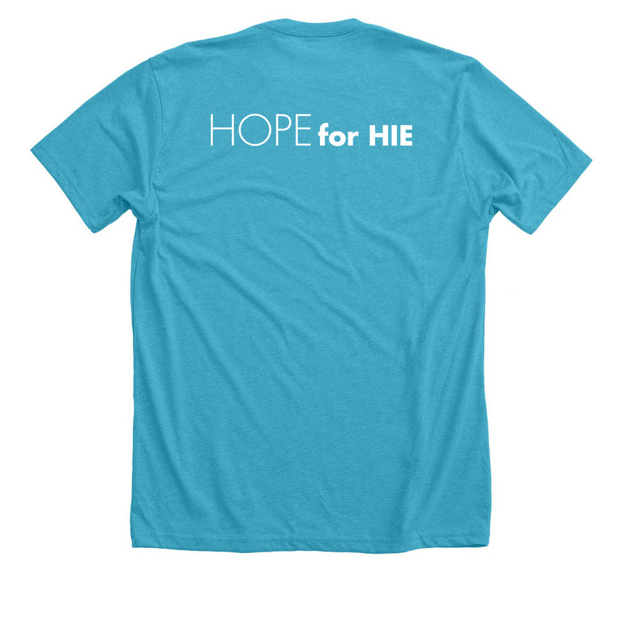 Hope Pride 2026, a Heather Aqua Premium Unisex Tee (back-view)