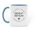 Summer Spotlight Coffee Mugs, a Light Blue Two-Tone Ceramic Mug (back-view)