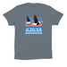 iCDUX8: Tees & Long-sleeve front logo (light), a Steel Blue Premium Cotton Tee