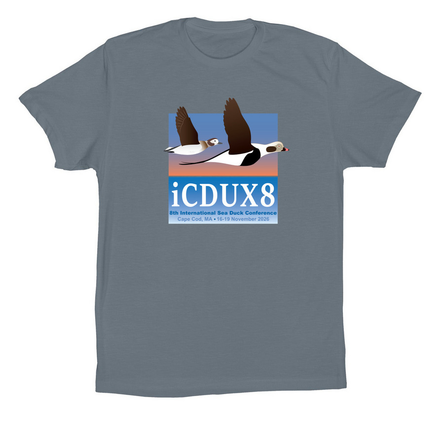 iCDUX8: Tees & Long-sleeve front logo (light), a Steel Blue Premium Cotton Tee