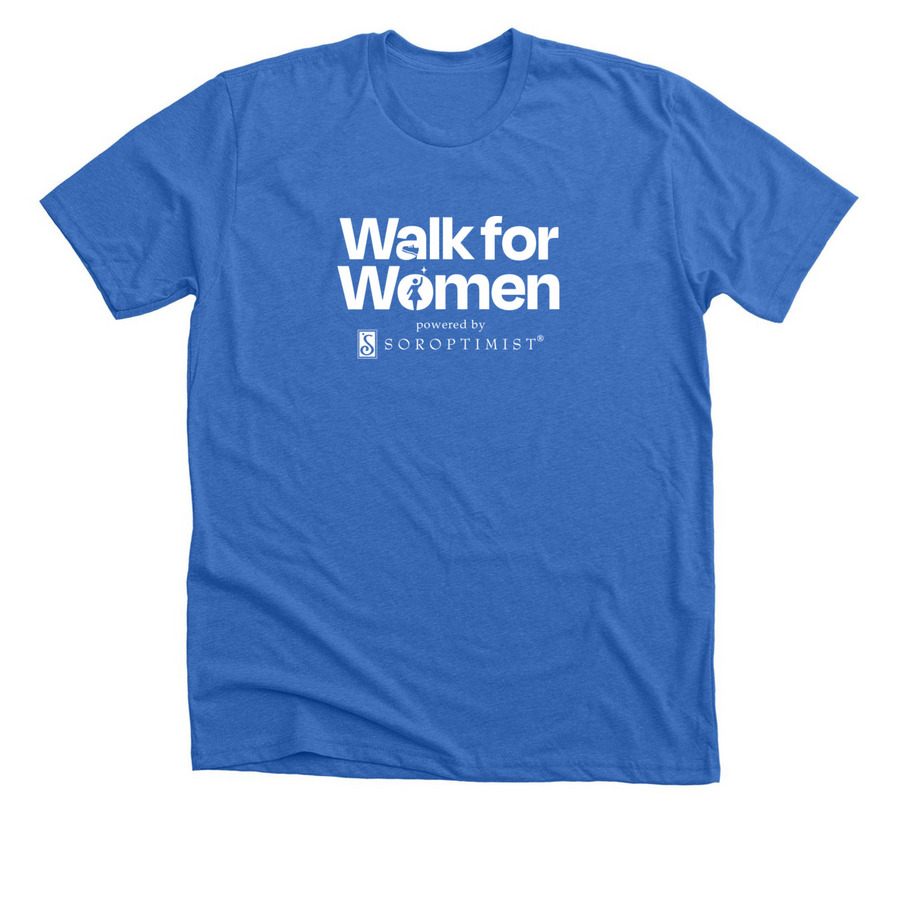 Walk for Women T-Shirts & Long Sleeves, a Heather True Royal Premium Unisex Tee