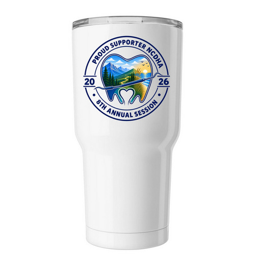 NCDHA 8th Annual Session Tumbler, a White Insulated Tumbler