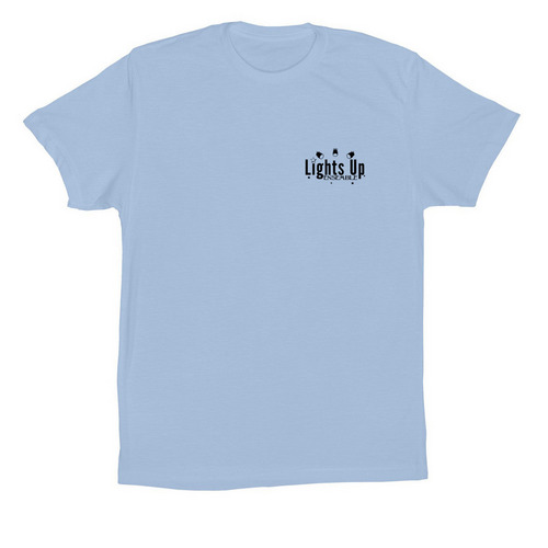 LUE Front & Back Logo Collection, a Baby Blue Premium Cotton Tee
