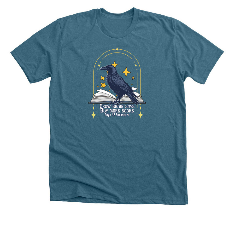 Crow Brain&nbsp;, a Heather Deep Teal Premium Unisex Tee