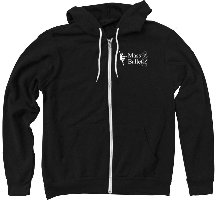 Mass Ballet Apparel 2026 (Ts and sweatshirts), a Black Zip Up Hoodie