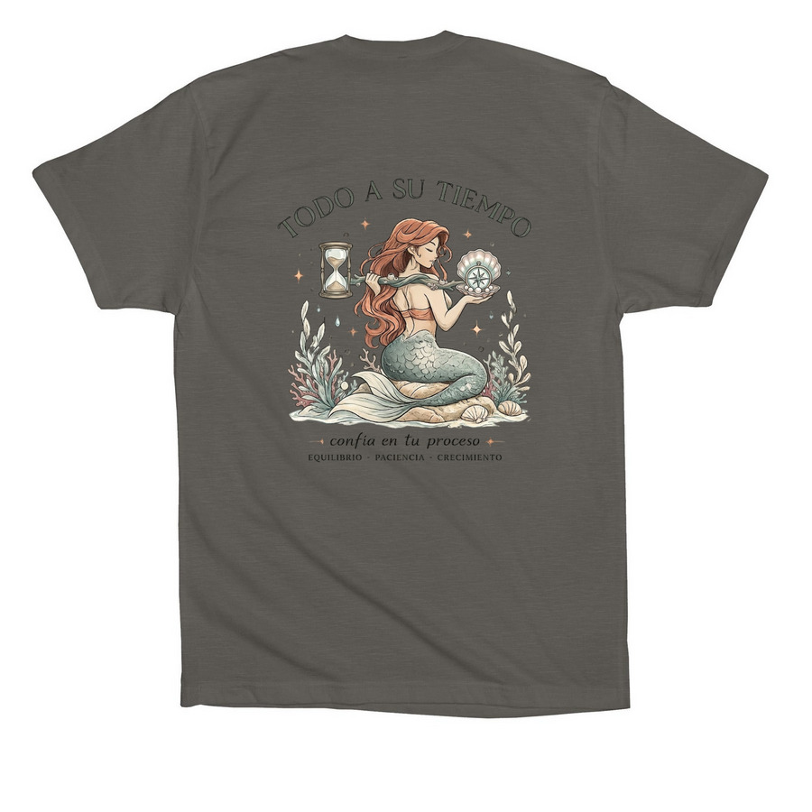 Sirenita: Edici?n Conf?a, a Asphalt Premium Cotton Tee (back-view)