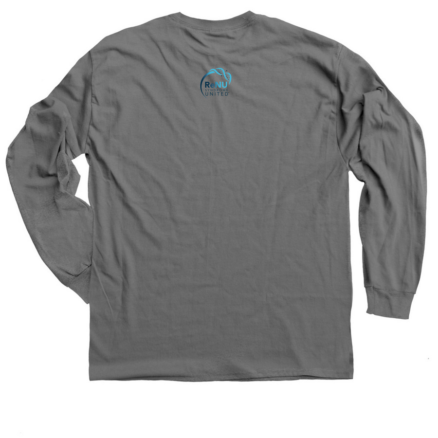 ReNU Syndrome United - ReNU Hope, a Charcoal Classic Long Sleeve Tee (back-view)