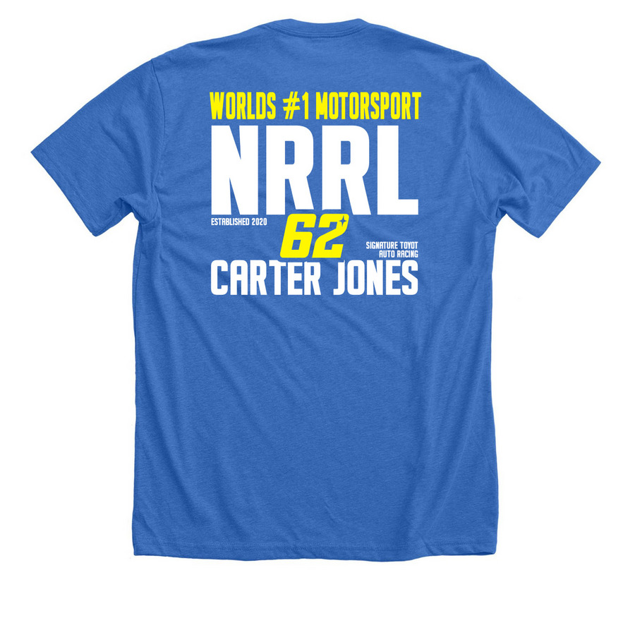 S11 Carter Jones Shirt, a Heather True Royal Premium Unisex Tee (back-view)