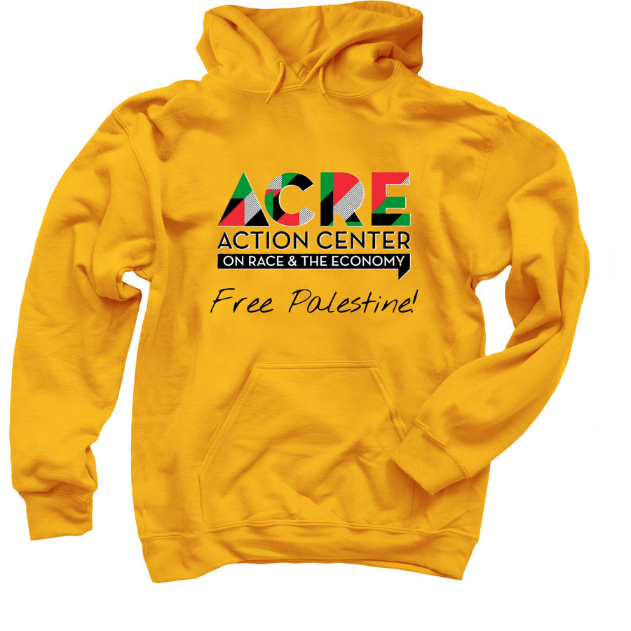 Free Palestine!, a Gold Pullover Hoodie