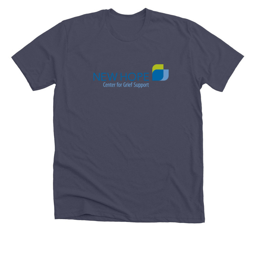 New Hope Logo Wear, a Heather Midnight Navy Premium Unisex Tee
