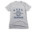 S.T.F.U. Tennis, a Dark Heather Grey Women's Slim Fit Tee