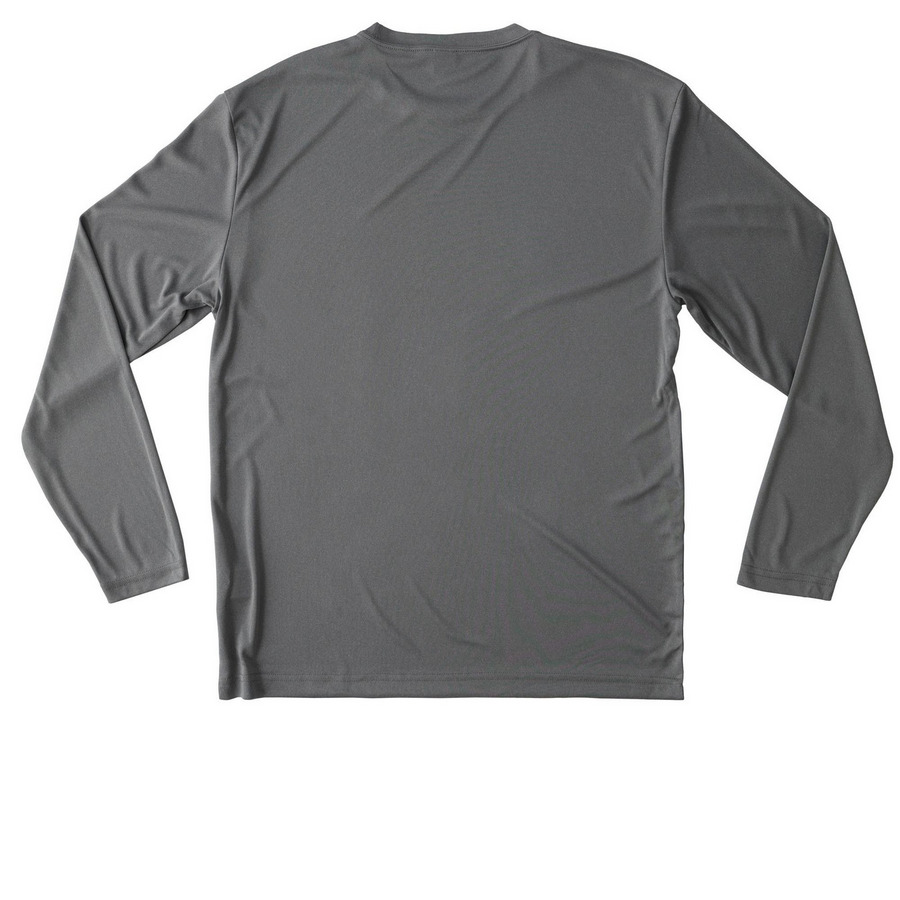 Official Freedom Rock Foundation&nbsp;, a Grey Concrete Heather Unisex Performance Long Sleeve Tee (back-view)
