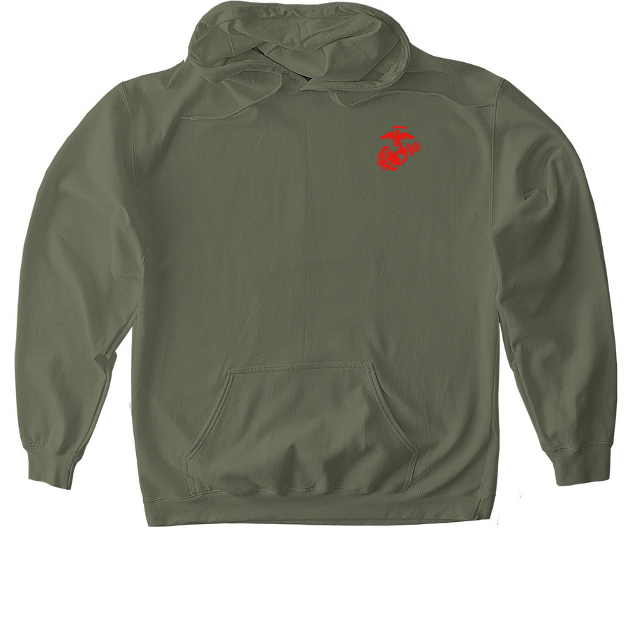 Kraken Logo Sweatshirts, a Military Green Gildan Softstyle Pullover Hoodie