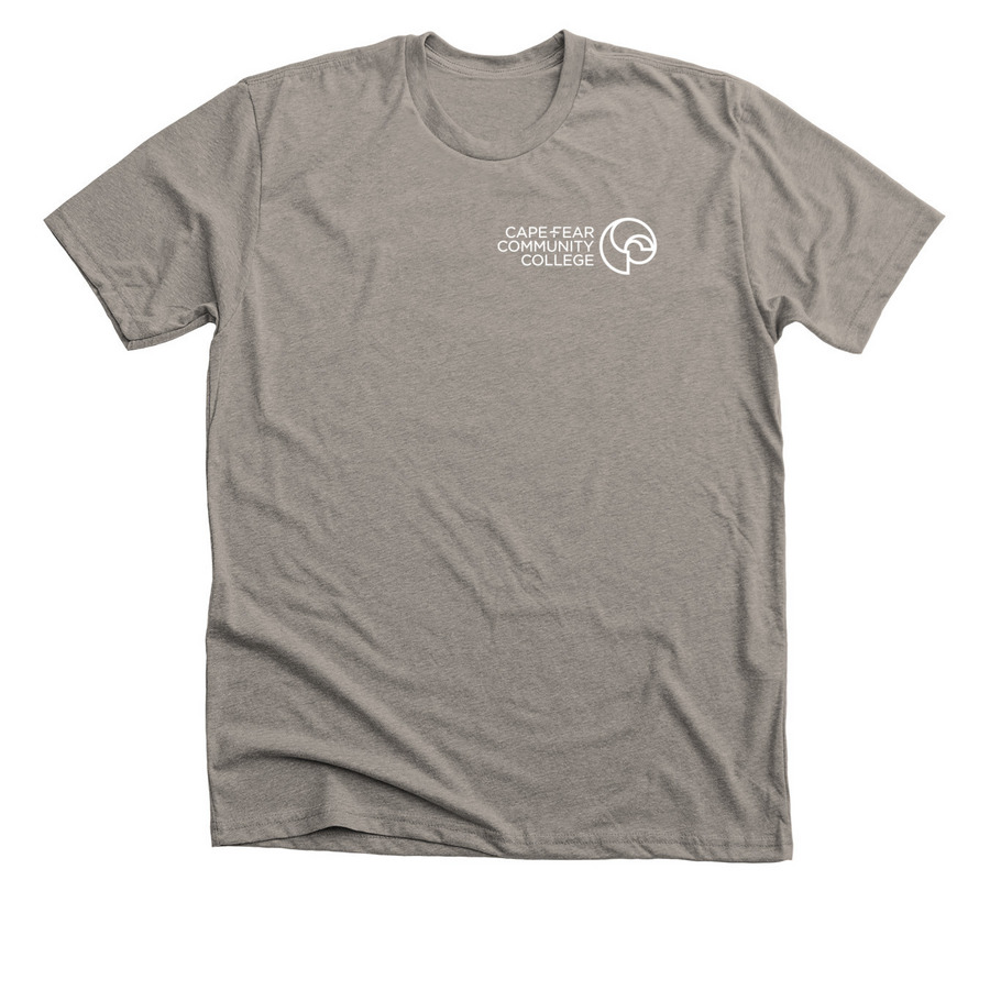 R/V Cape Hatteras Garb&nbsp;(white ink), a Heather Stone Premium Unisex Tee